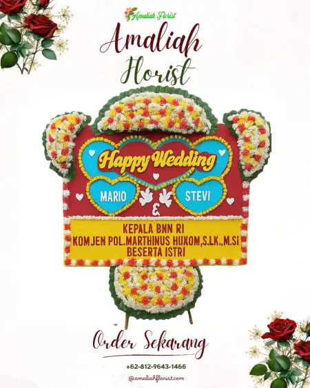 Papan Bunga Pernikahan Oridek